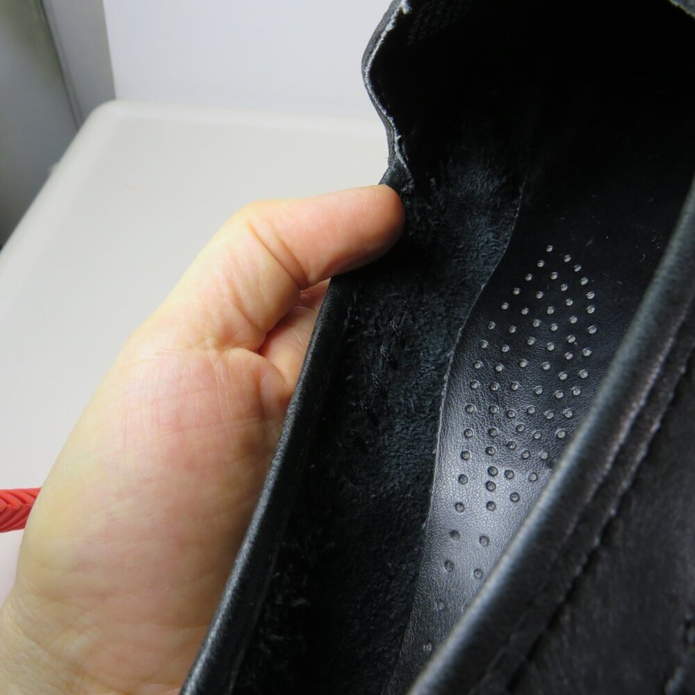 VTG Men's Stafford Leather Navy Shoes 9M(D) Slip-on Loafer Tassels Woven design - Picture 8 of 11